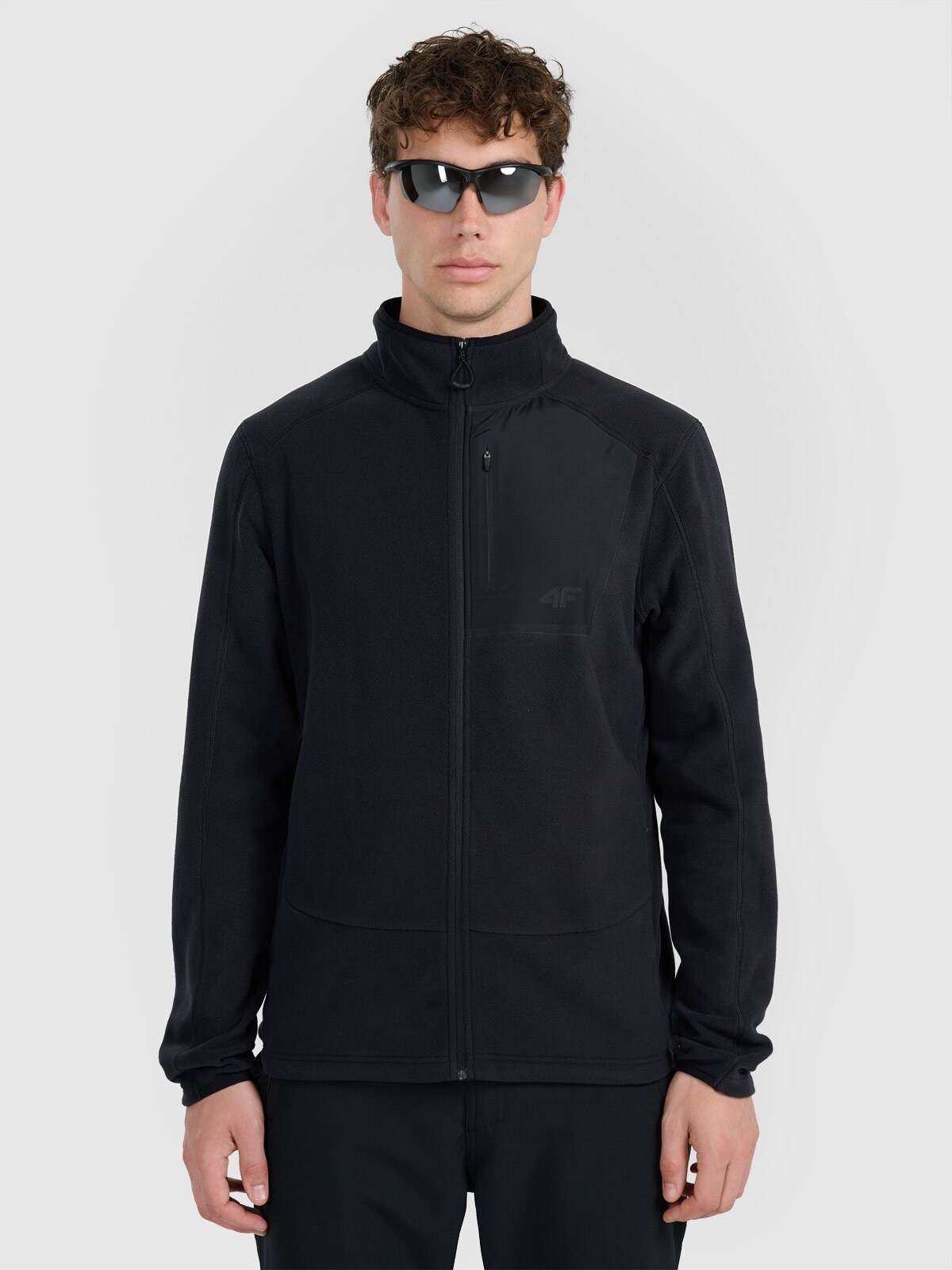 Pánská fleecová mikina 4F Polartec Regular se stojáčkem černá, velikost L