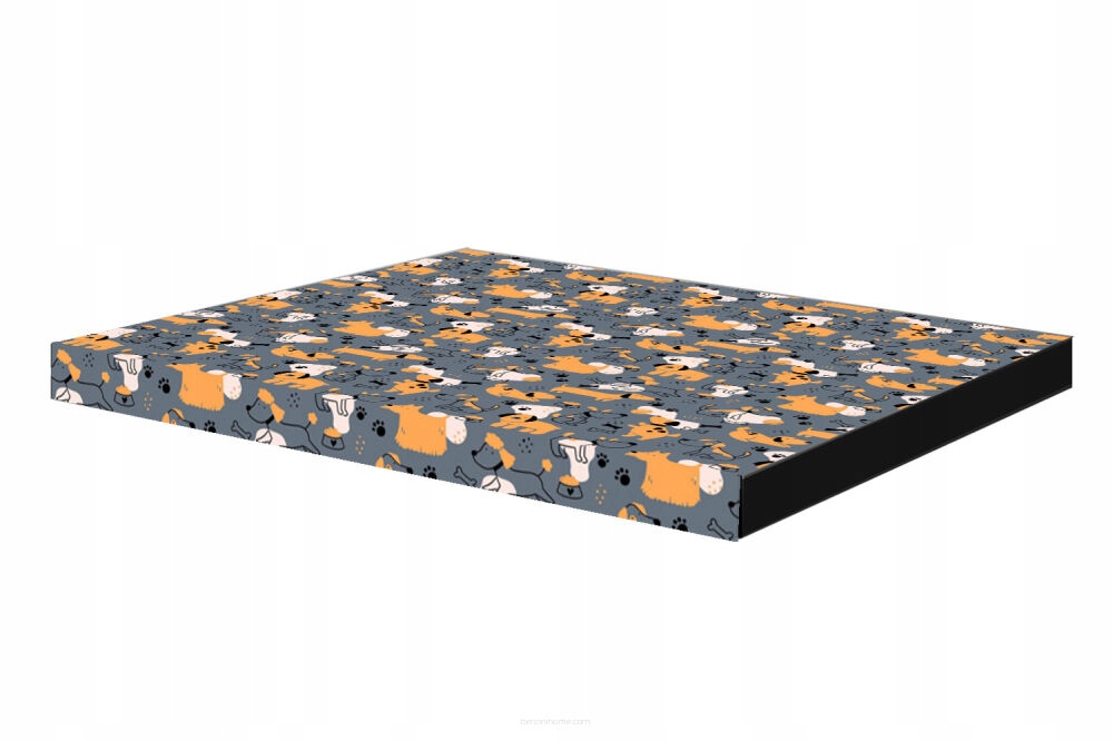Levně Velká matrace ortopedický pelíšek s paměťovou pěnou XXL 110x80x7 Grey Dogs