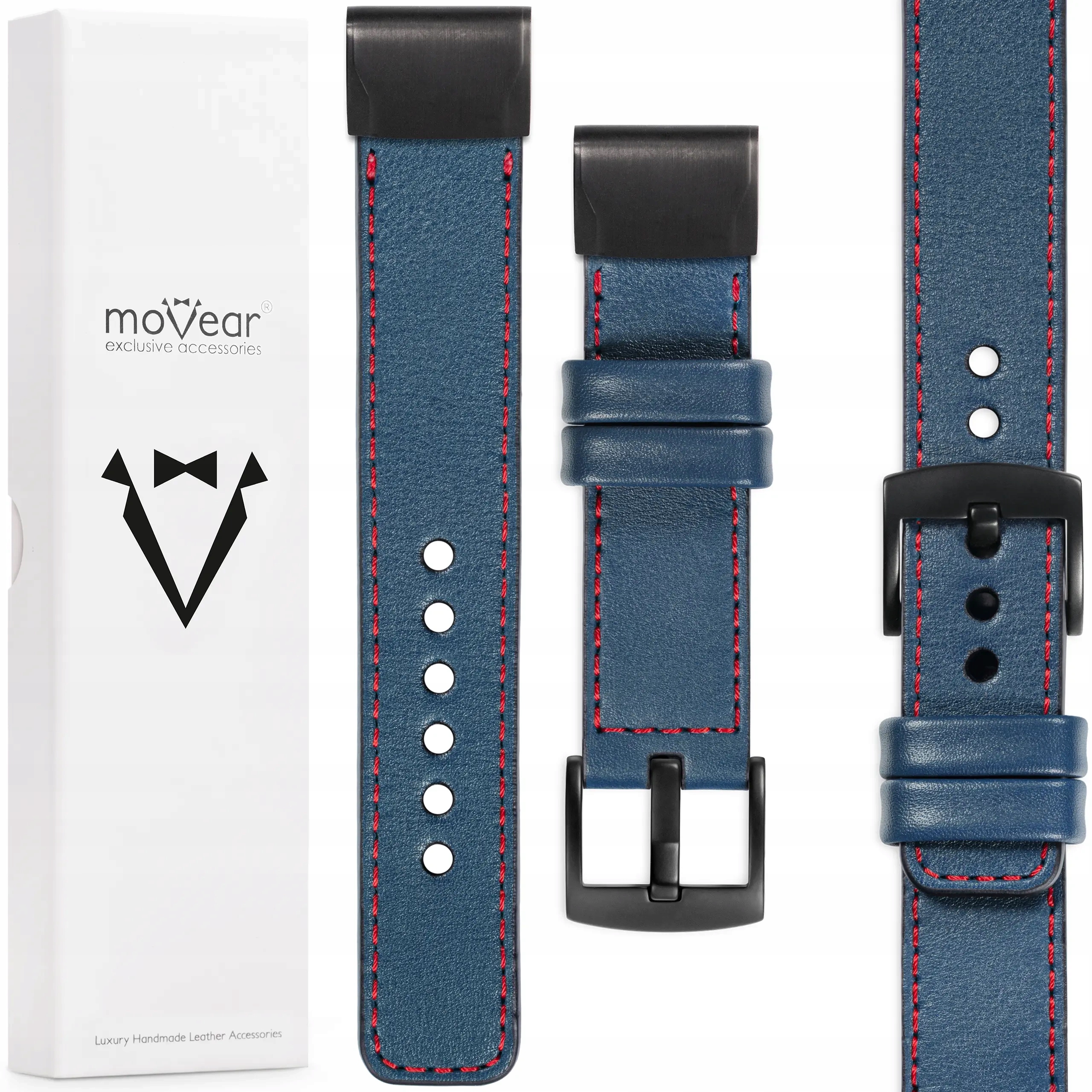 Pásek pro Garmin Fenix 8s 7s 6s 5s QuickFit 20 kožený Movear