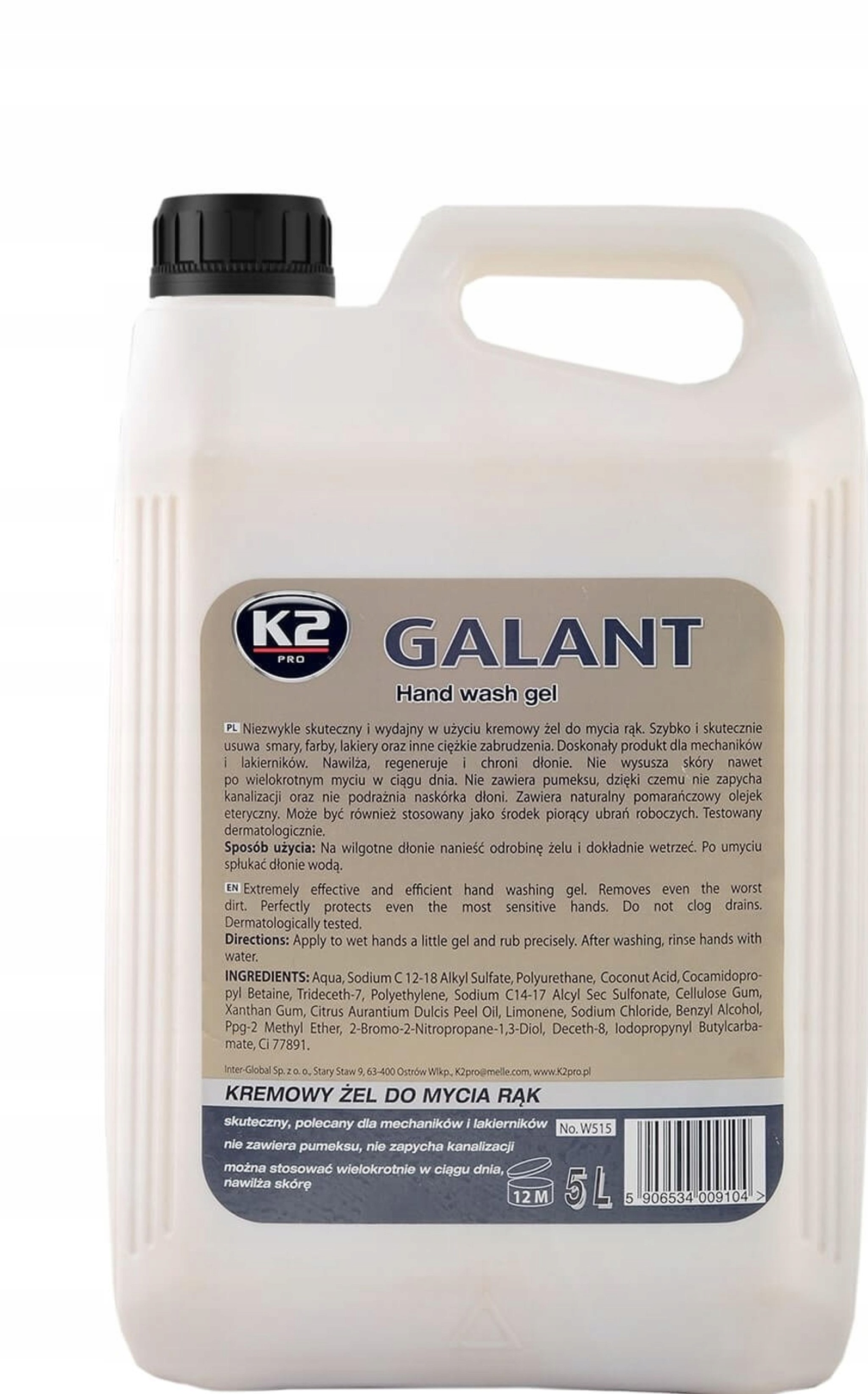 K2-GALANT REFIL 5L PACHNACY DO MYCIA RAK Kod producenta W515