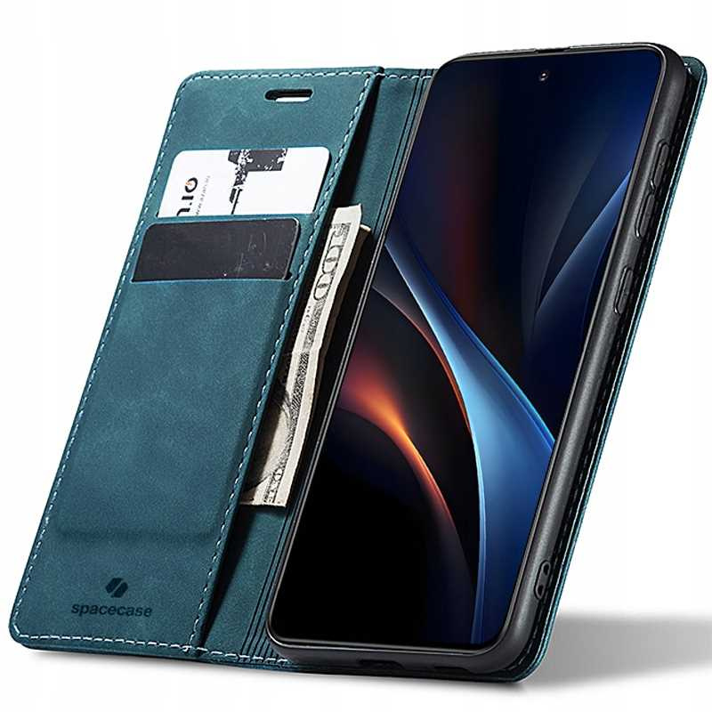 Etui Spacecase Wallet Samsung Galaxy S25+ niebieskie