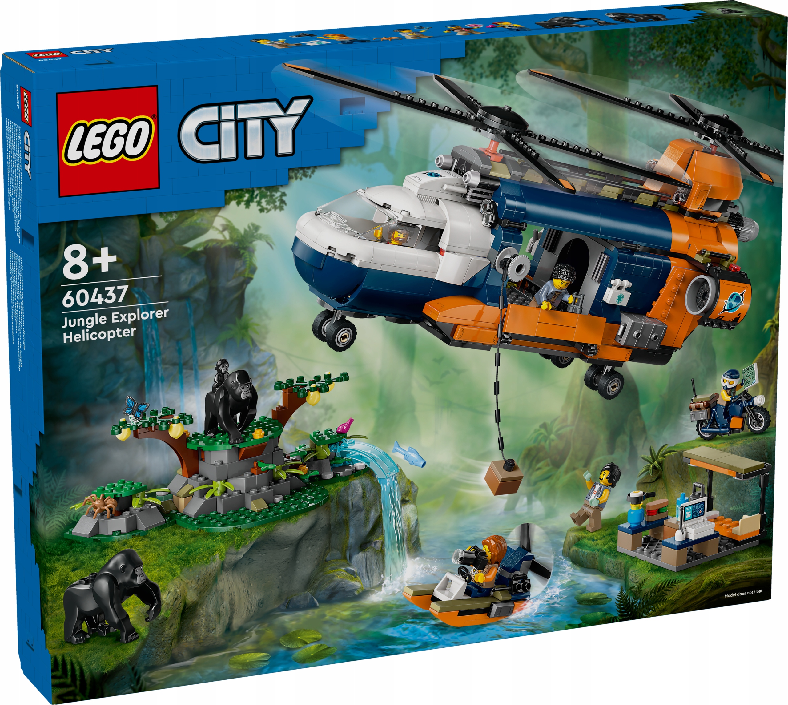 Lego City 60437 Helikoptéra pro výzkumníky džungle na základně