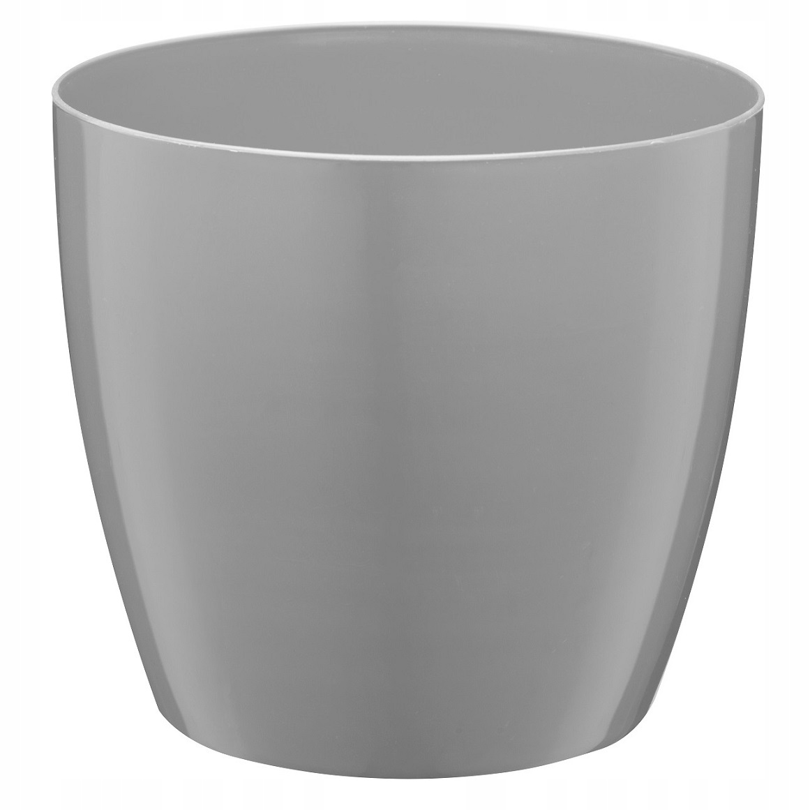 

Doniczka osłonka plastikowa Aga 28 cm szara połysk