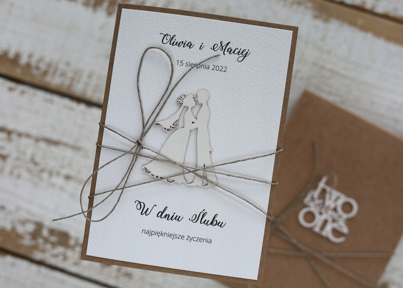 Svatební přání ručně vyráběné eko s krabičkou