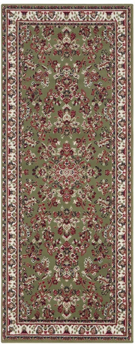 Behúň 80x250 cm, tradičný vzor do predsiene-koridoru, zelený