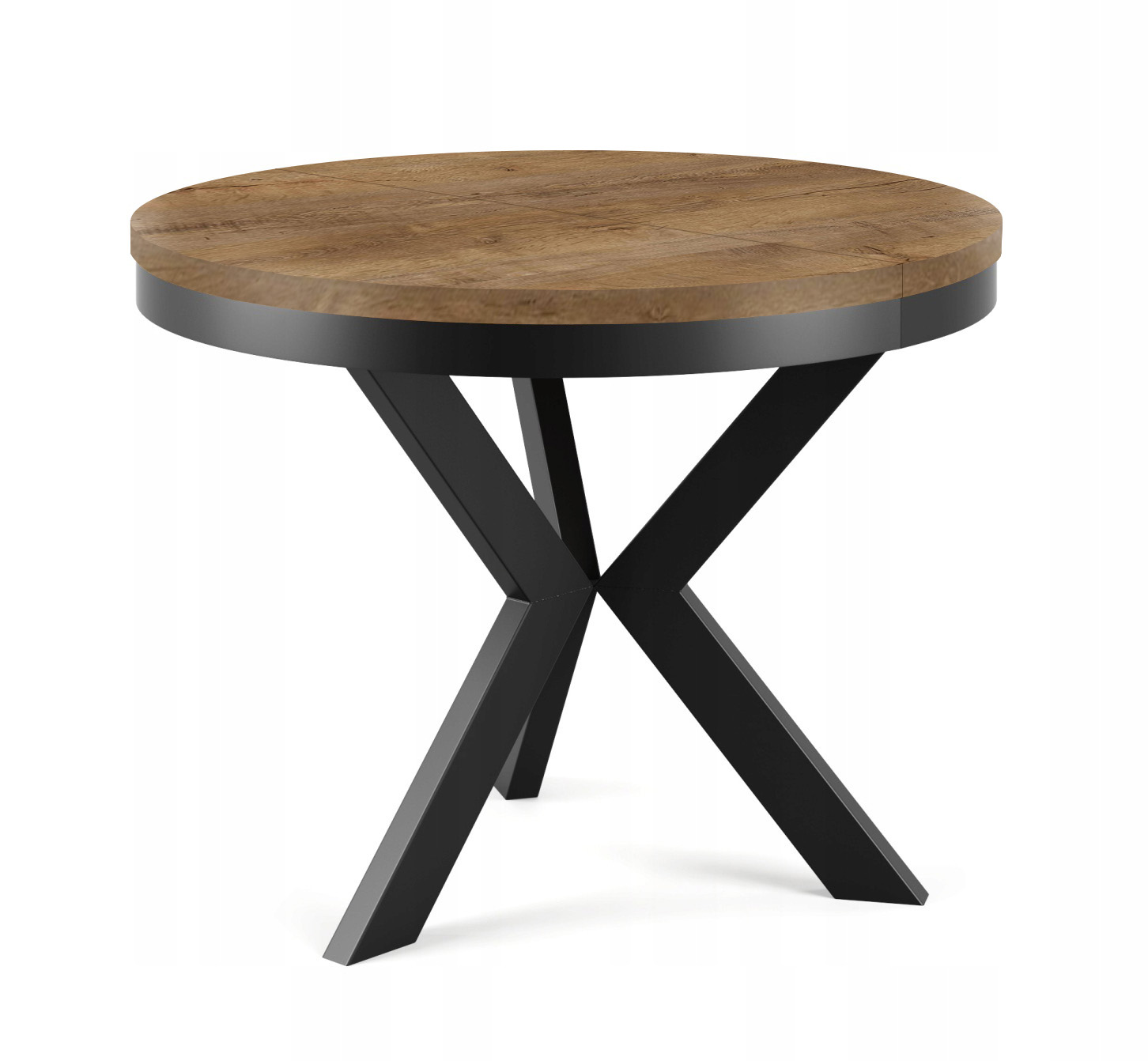 OKRĄGŁY STÓŁ NORDIC 100/140 rozkładany LOFT metal Kolekcja dekorimeble.pl