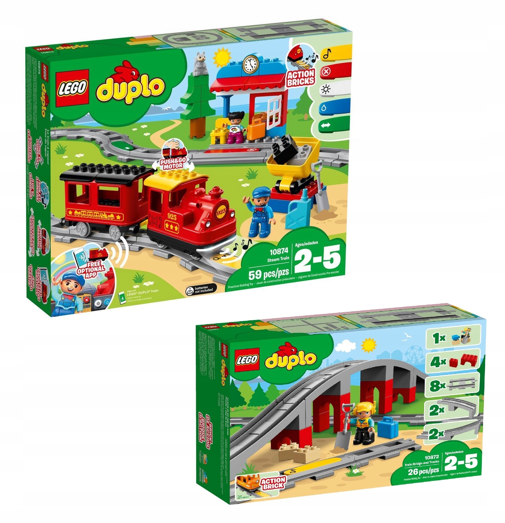 Lego DUPLO - Le train à vapeur, Jouets de construction 10874