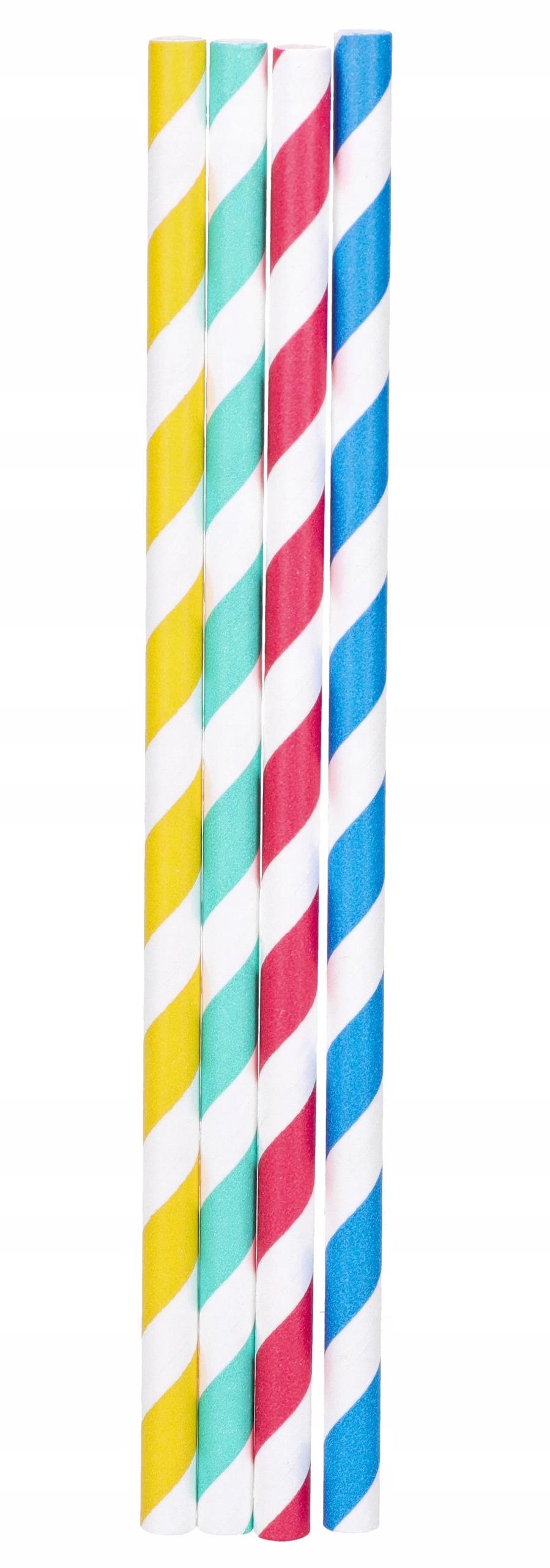 Słomki do shaków papierowe jednorazowe kolorowe Długość (cm) 21