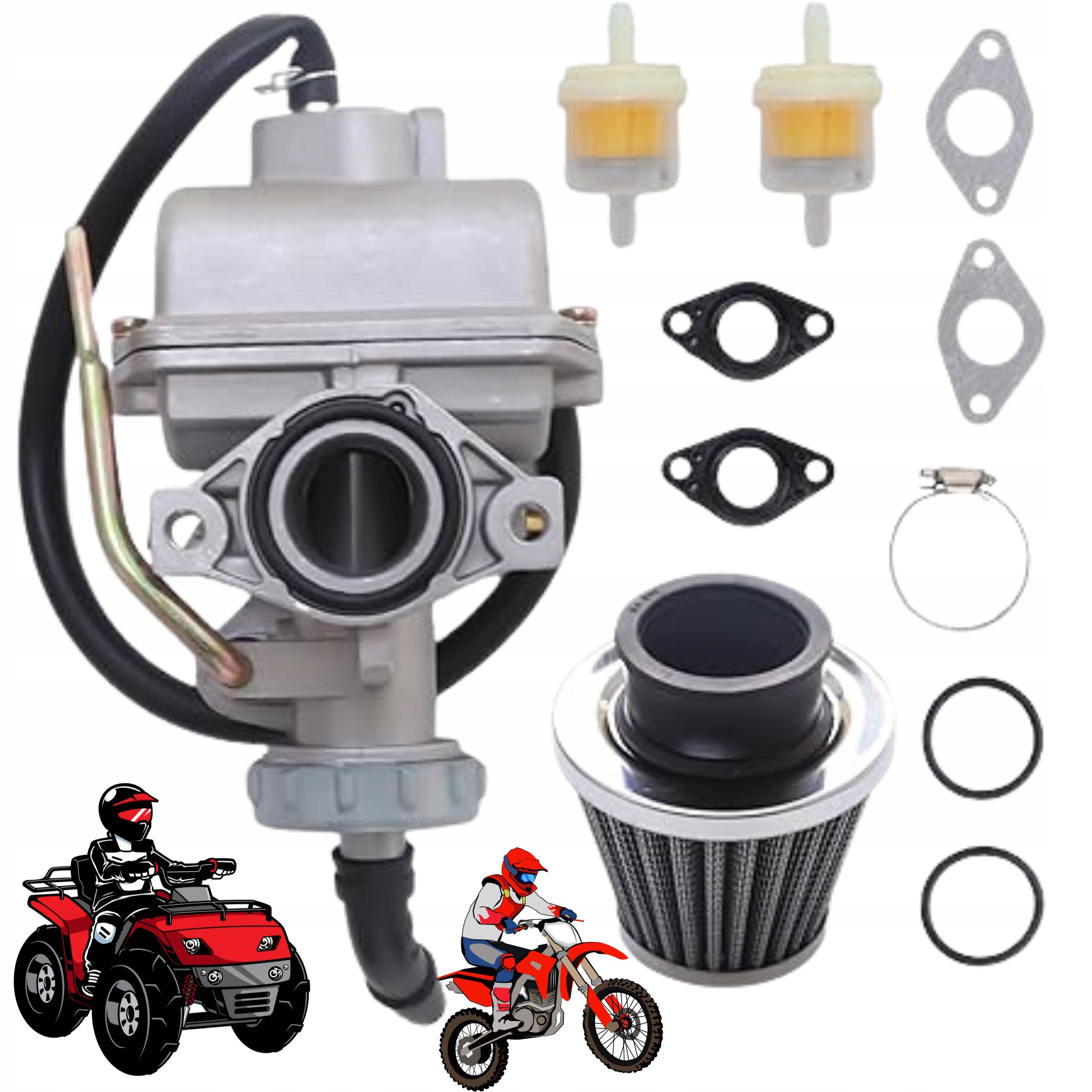 Gaźnik PZ20 Atv Do Silników Motocykli Quad 50 125 cm3 Gokard Zestaw