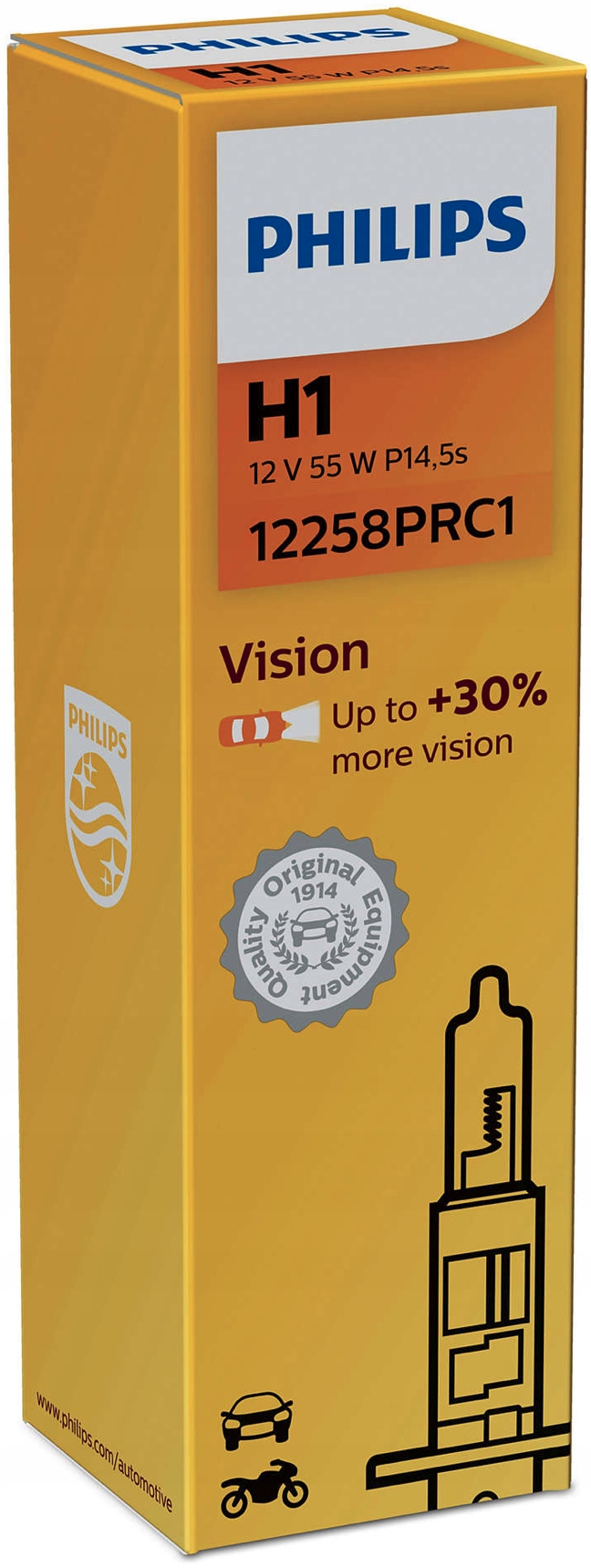 

Philips Żarówka H1 12V 55W P14.5s Vision do +30%