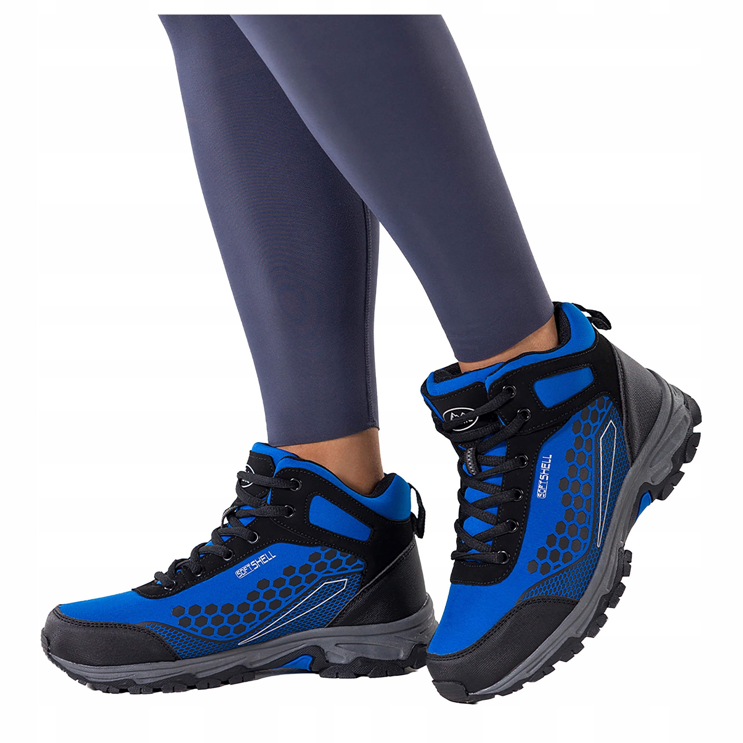 Trekové Boty Modré Dámské Šněrovací Pohodlné Softshellové vel. 41