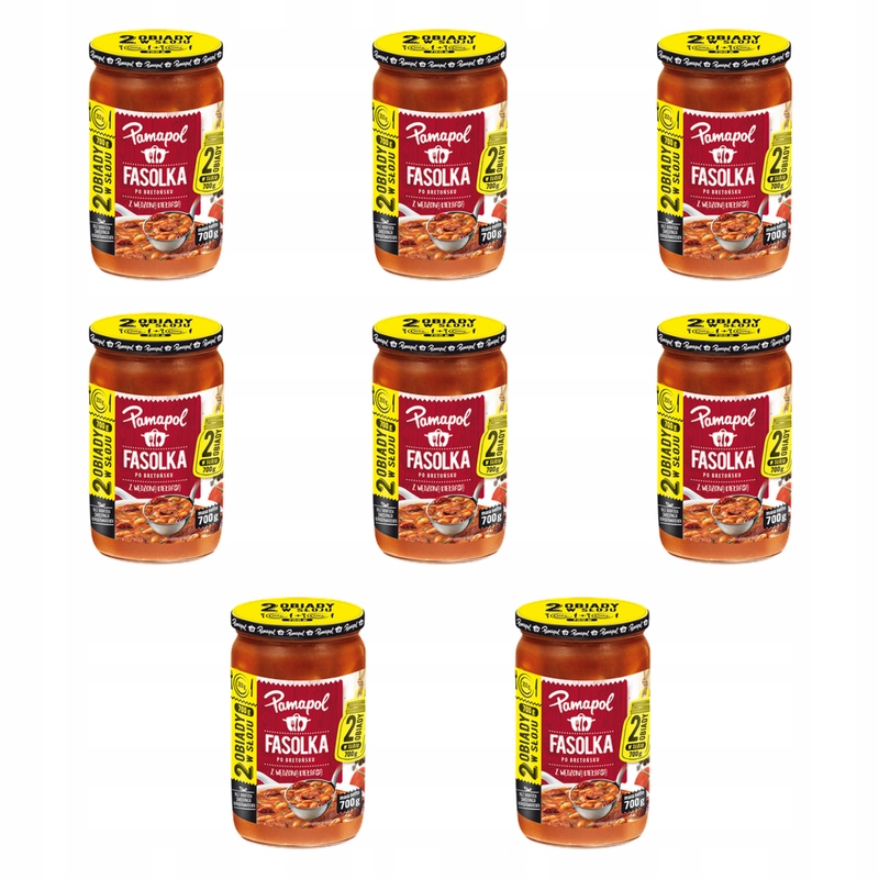 Fasolka po bretońsku z wędzoną kiełbasą Pamapol X8