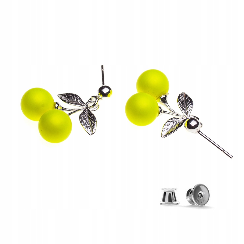 

Srebrne Kolczyki Wisienki z perłami Swarovski 8mm
