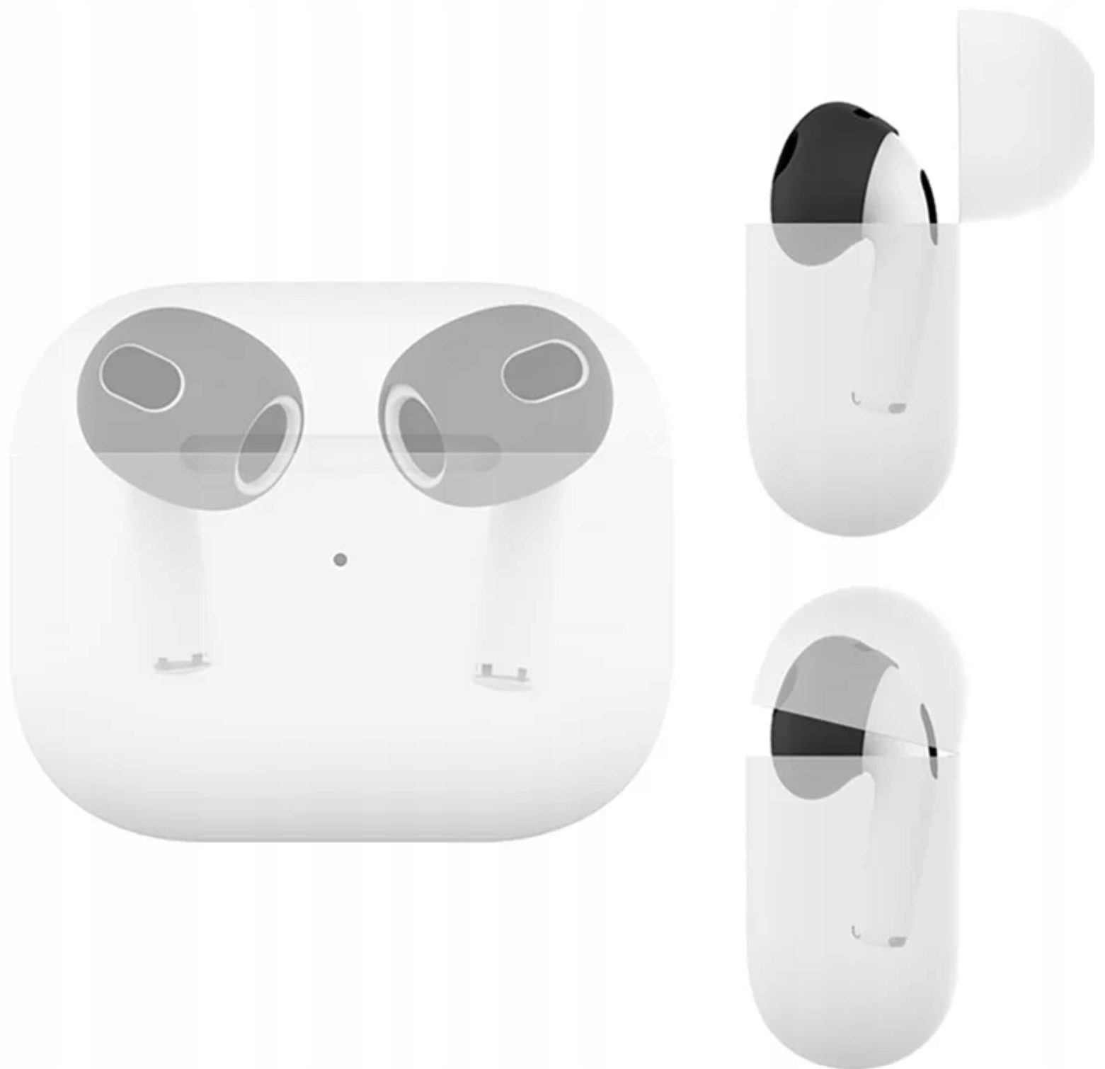 SILIKONOWE NAKŁADKI GUMKI WKŁADKI DO NA SŁUCHAWKI APPLE AIRPODS 3 Dedykowany model APPLE AIRPODS 3