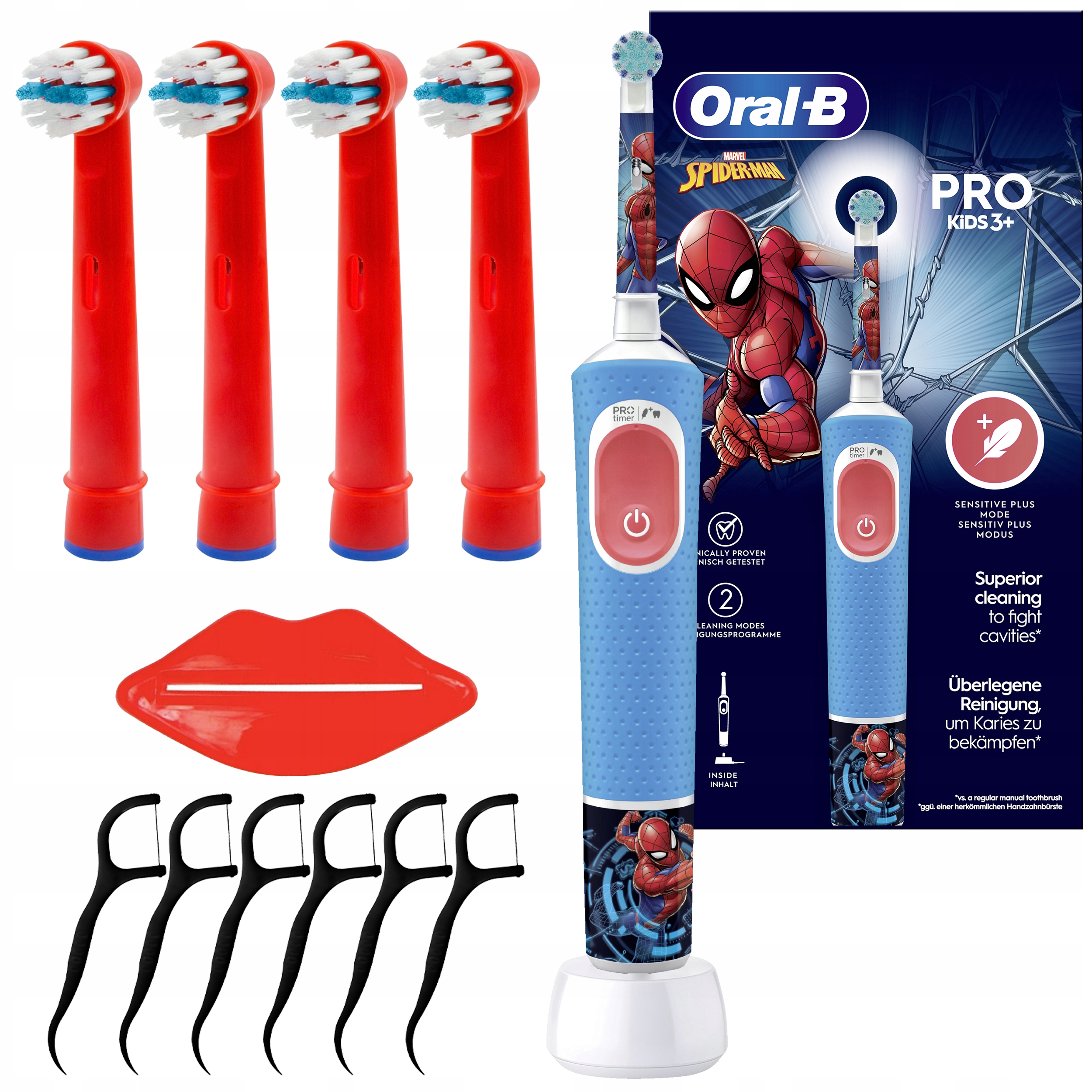 Szczoteczka Do Zębów Oral-b Vitality Pro D103 Kids Spiderman Dodatki