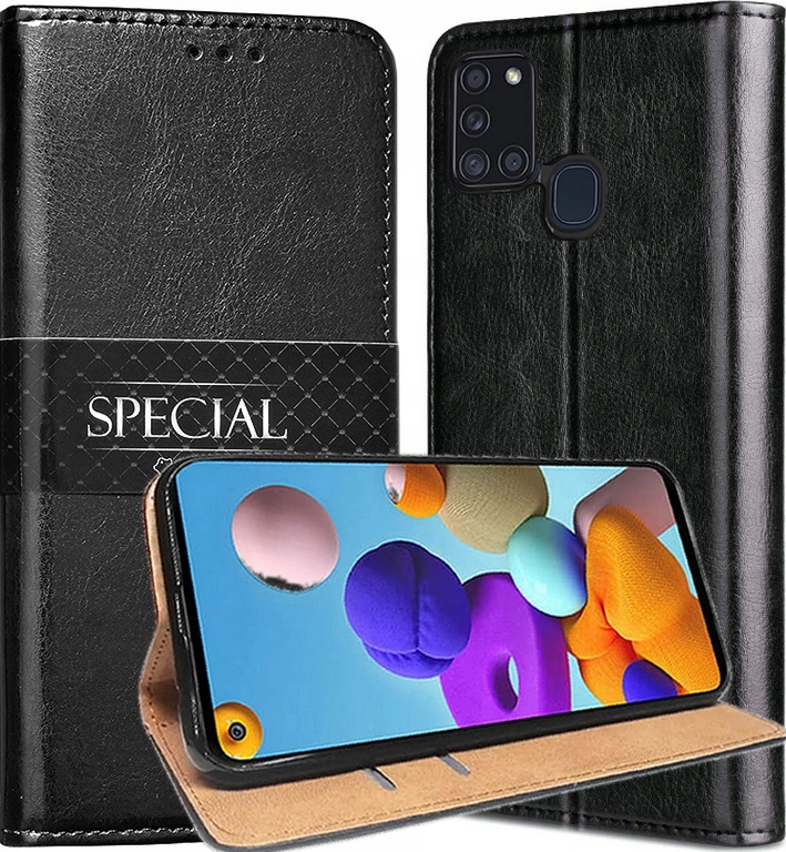 

Skórzane Etui do Samsung Galaxy A21s + Szkło 9h