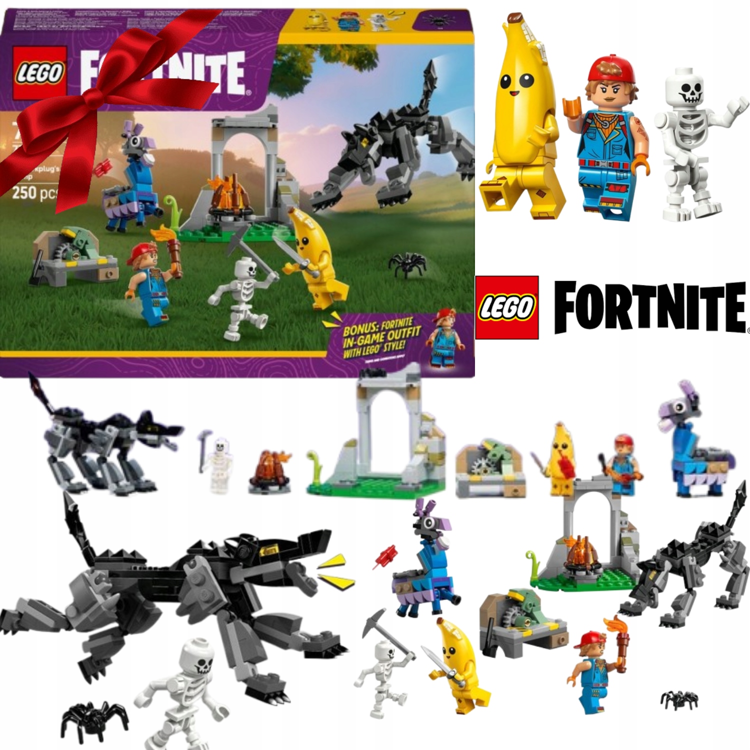 Lego Fortnite 77075 Kožek, Jiskra A Tábor Stavebnice Dárek Pro Dítě