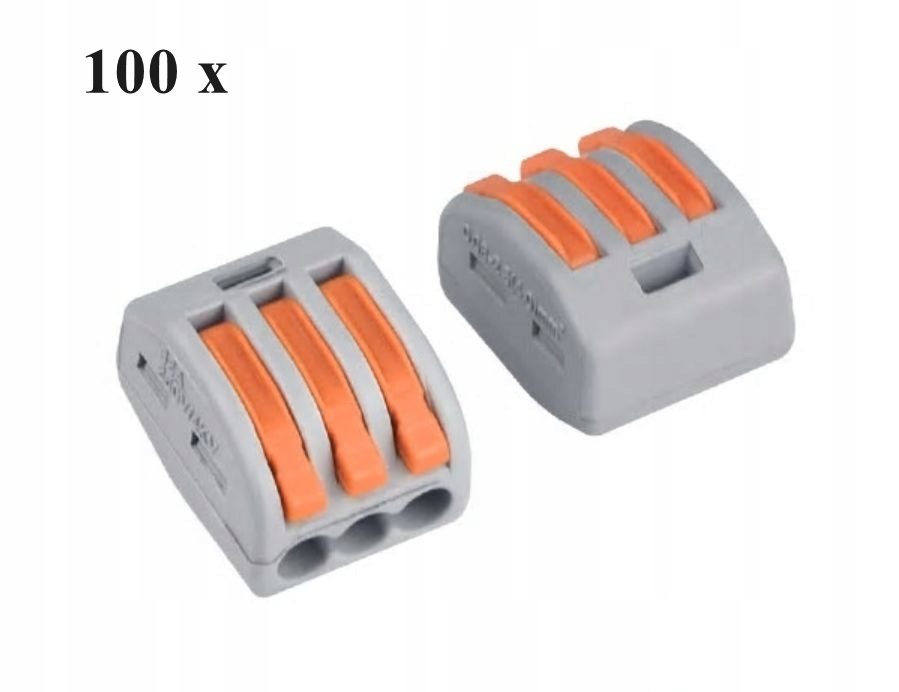 Rychlospojka elektrická kostka spojka jako Wago pákou 3P 3 pin 100 ks