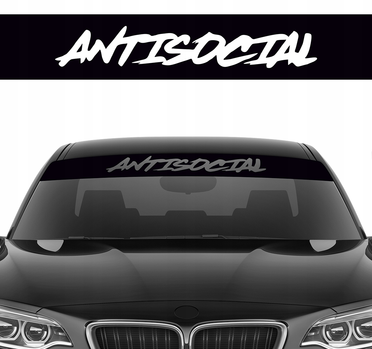 Naklejka na przednią szybę Blenda Pasek Przedni Antisocial Tuning 200x20