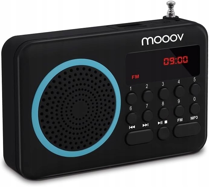 Mini Radio na baterie Fm Mooov 477203 Usb Port, Micro Sd, Radio Fm