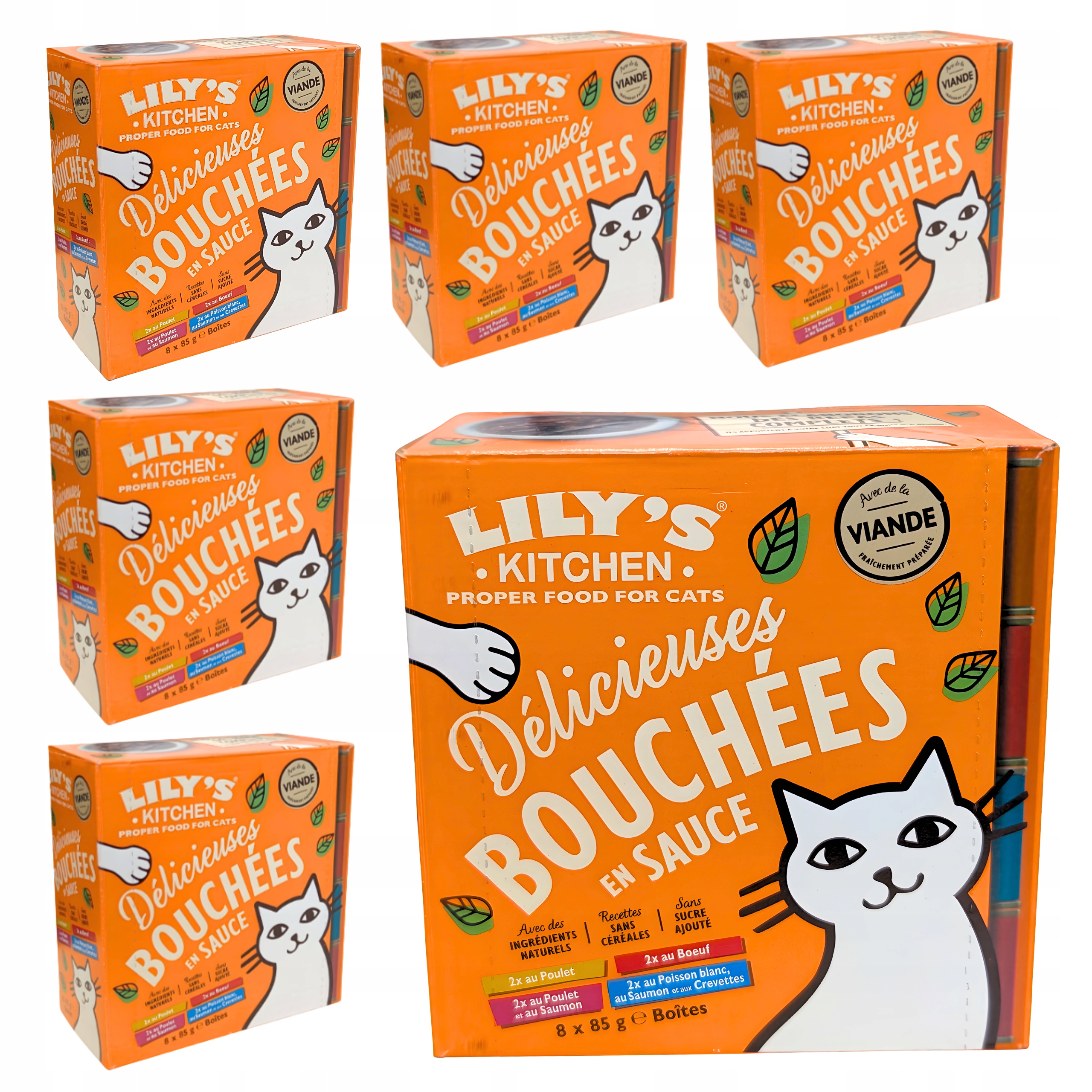 Krmivo mokré pro kočky 48 x 85 g Lily's Kitchen mix chutí kousky omáčky 4,08 kg