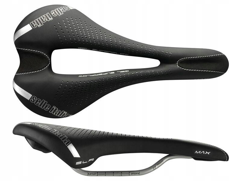 Siodło Selle Italia Max Slr Ti 316 siodełko Gel Superflow L3 pręty tytan