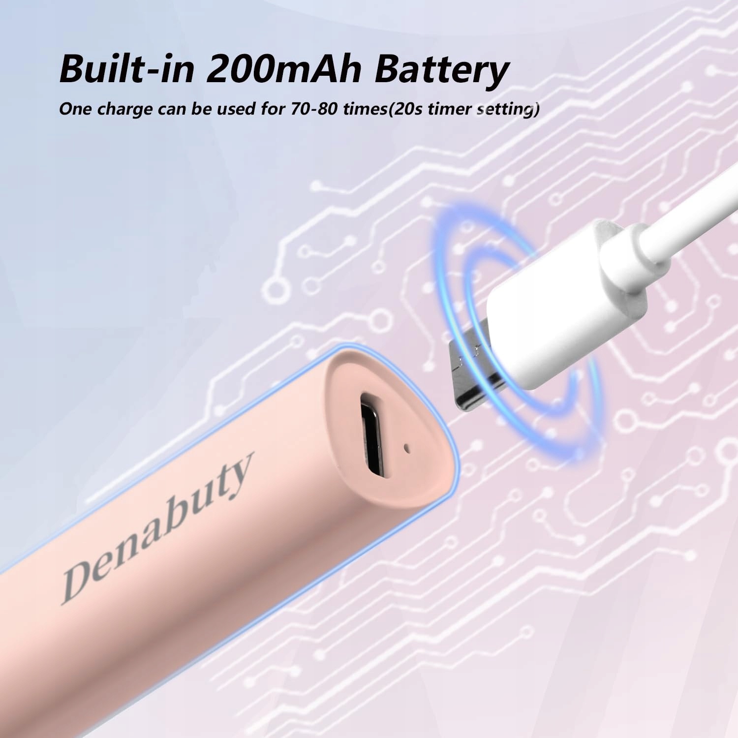 DENABUTY Mini LED UV Lampa Różowa Do Paznokci Na Żel Lakier — miniatura 5