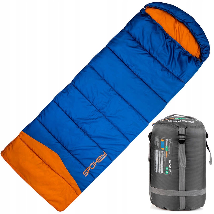 Turistický kempingový spací pytel S Kapucí kompresní vak 220 x 75 cm