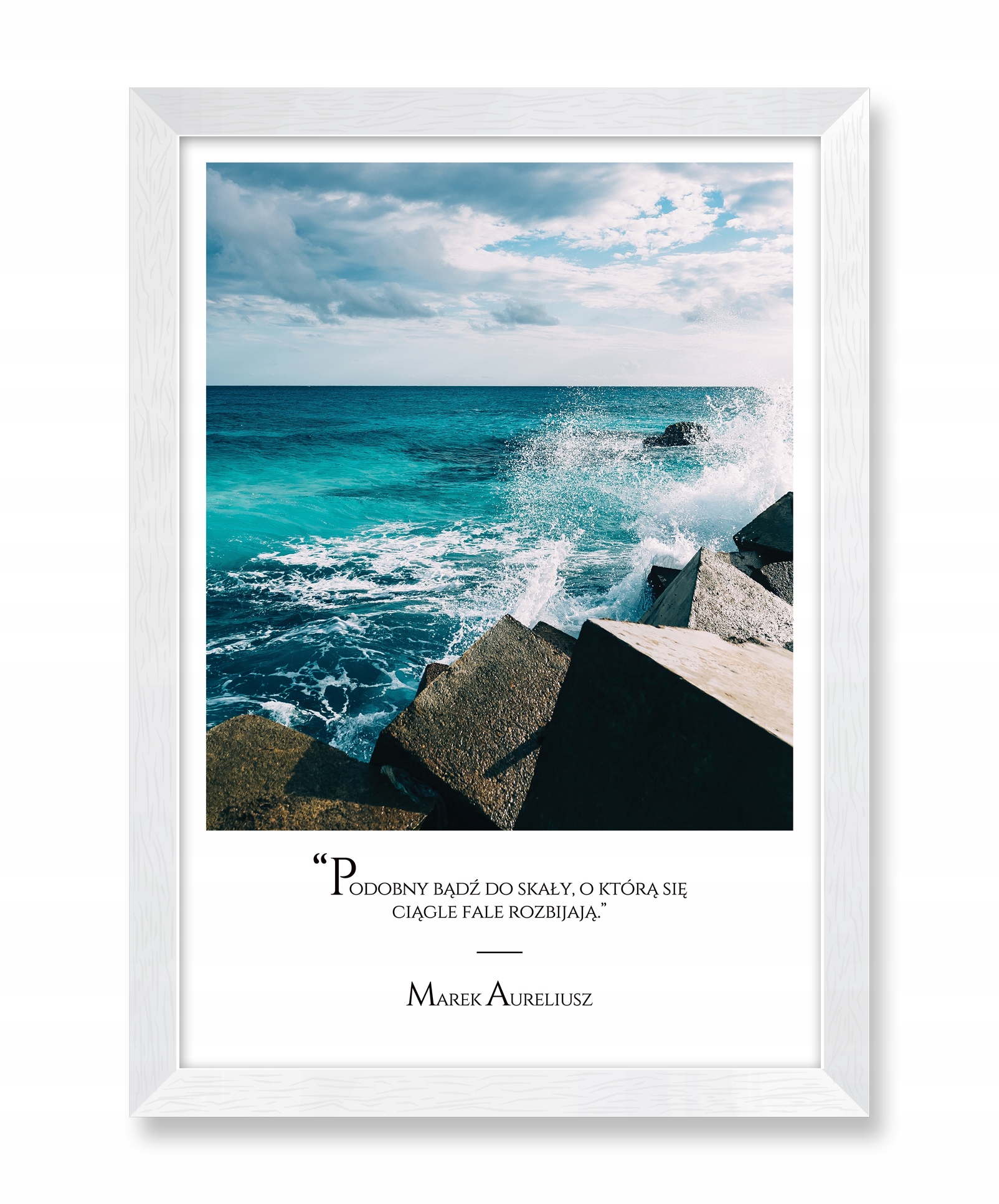 

Obrazek na ścianę w białej ramce Marek Aureliusz