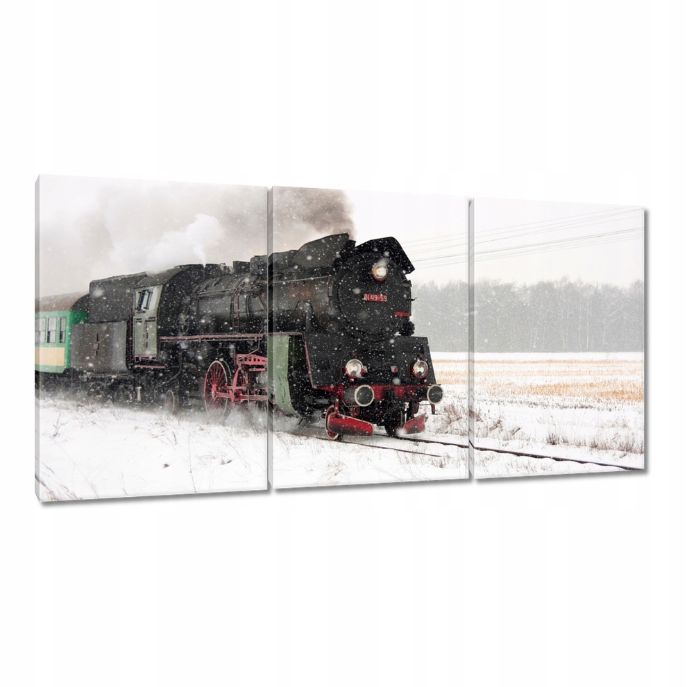 

Obrazy 120x60 Pociąg Ol49-59 zimą