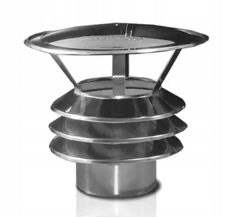 Ks slunečníková stříška se 3 kroužky, nástavec na komín, průměr 140 0,8 mm, kyselý