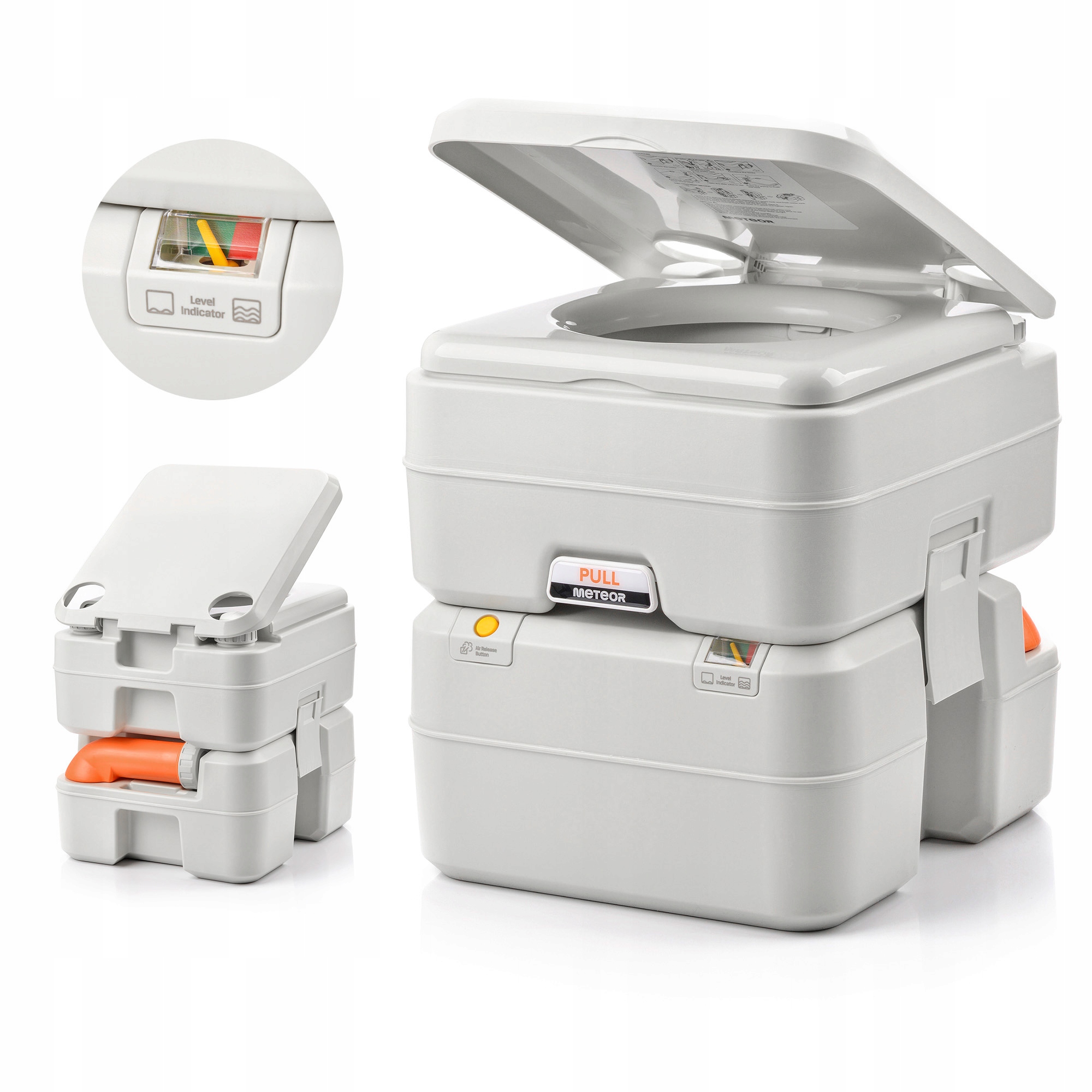 Toaleta Przenośna Turystyczna Campingowa Meteor Wc 20l wskaźnik wypełnienia