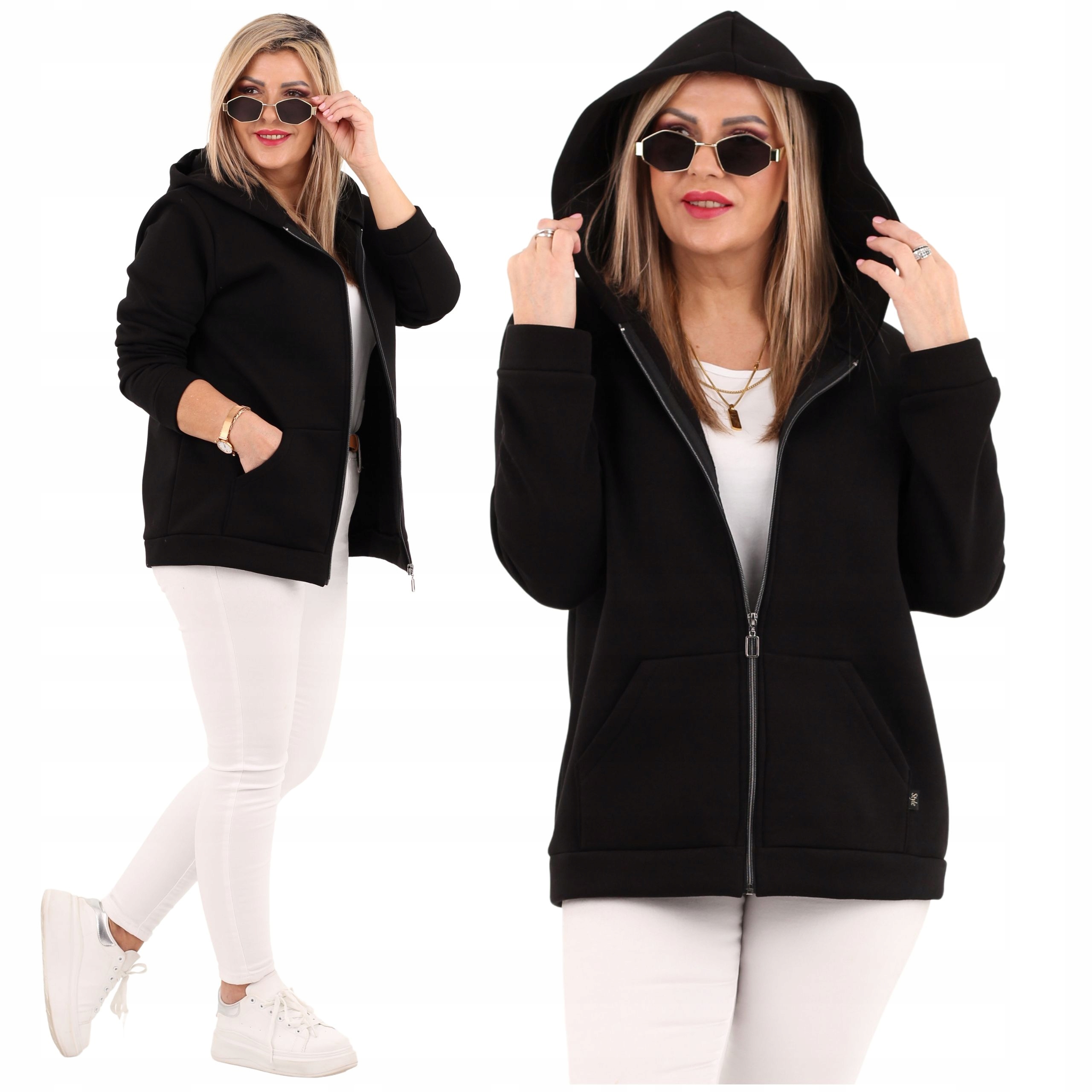 Bluza bawełniana damska oversize ocieplana Polski Producent duże rozmiary