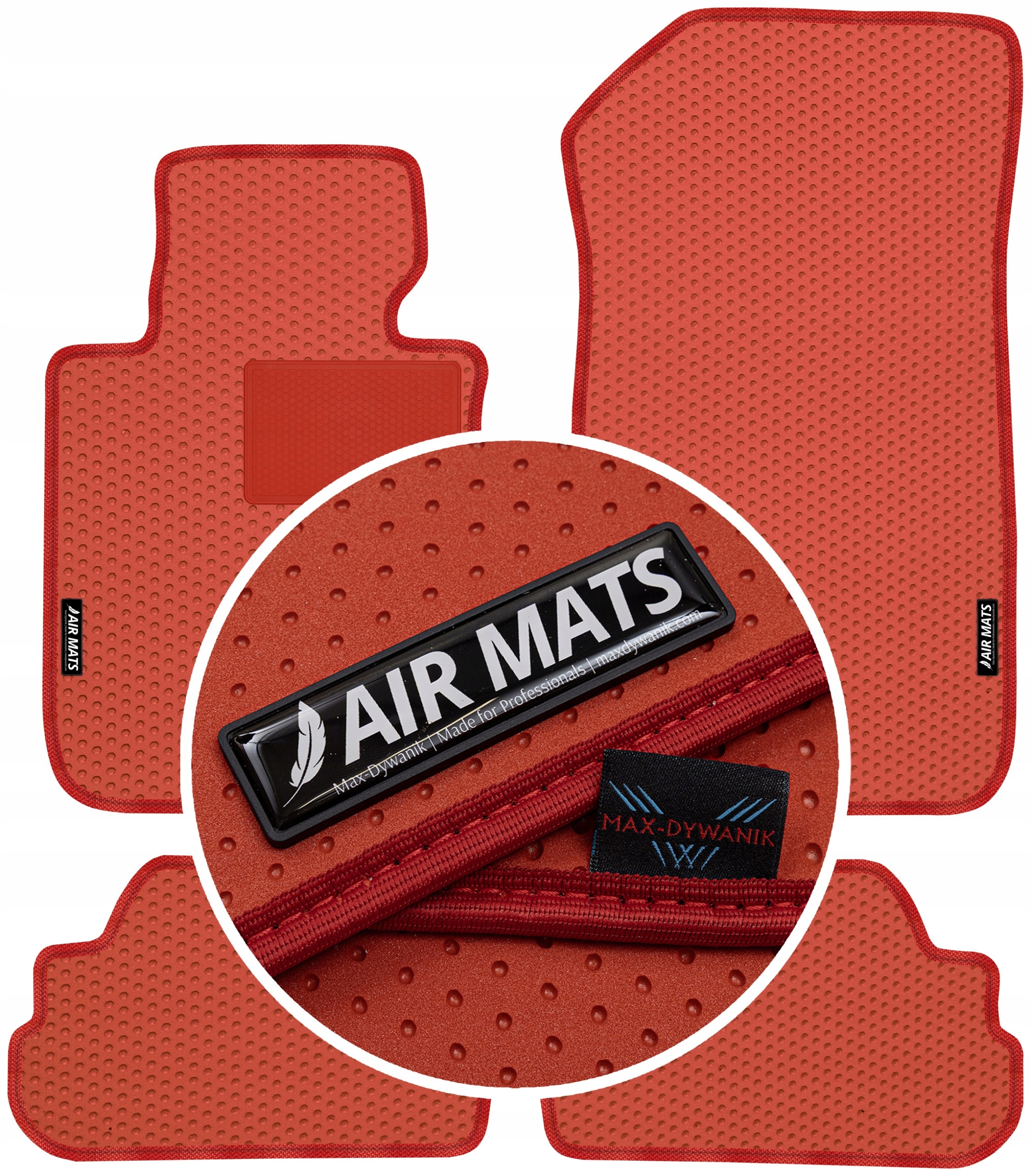 Bmw s1 E88 Cabrio 2004-2011 Gumové autokoberce Air Mats Červené