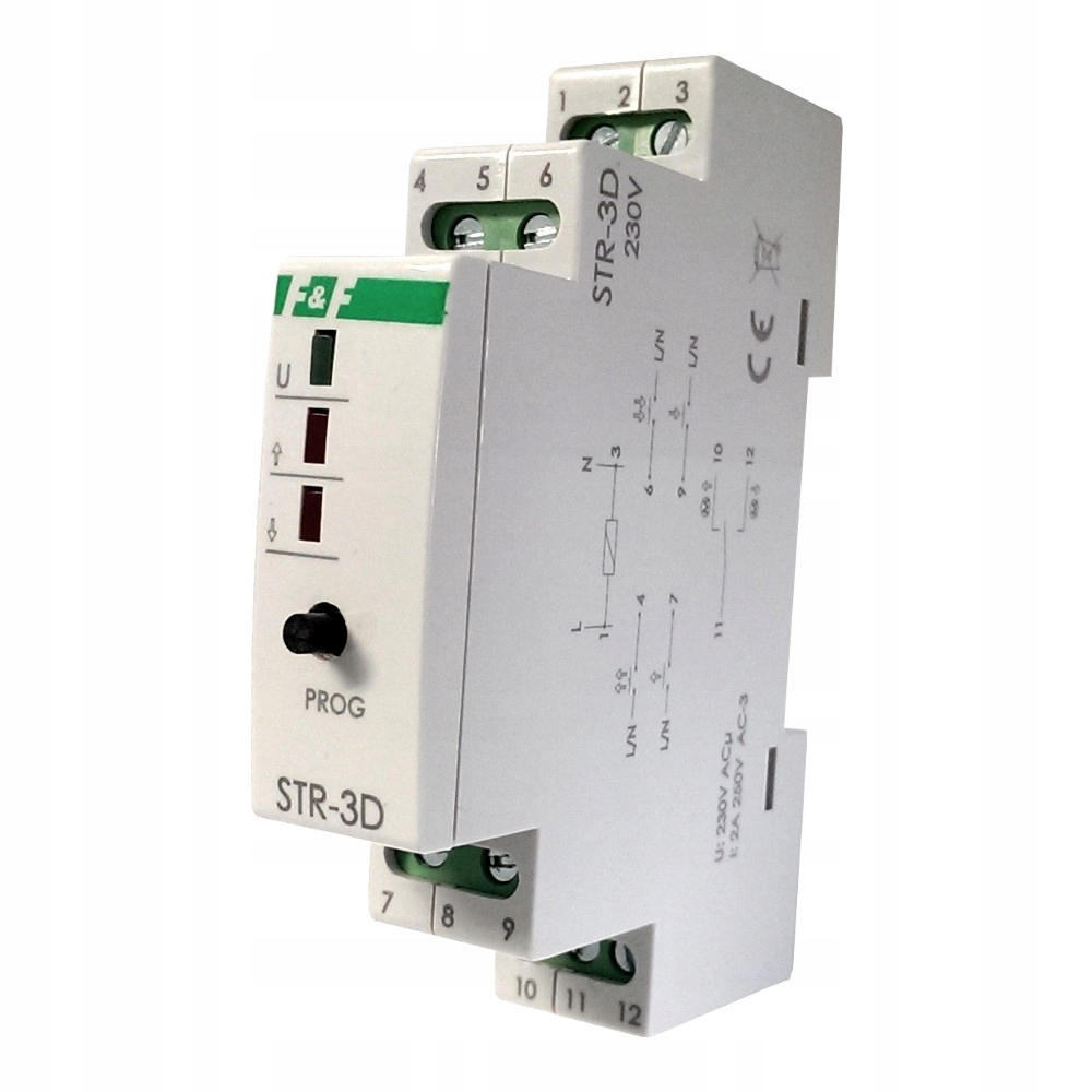 Univerzálny Ovládač Roliet Na Koľajnice TH-35 MM Pre Pohony 230 V