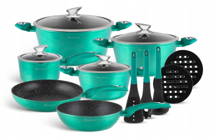 

Zestaw garnków z przyborami kuchennymi 15 części