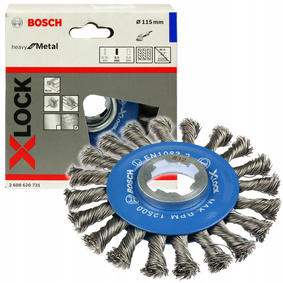 

Bosch Szczotka Tarczowa Druciana 115mm X-lock