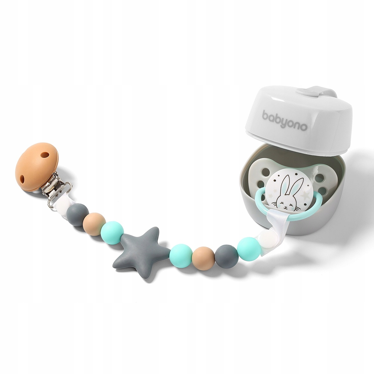 BABYONO POJEMNIK PUDEŁKO ETUI NA SMOCZEK SMOCZKI Kolor biały