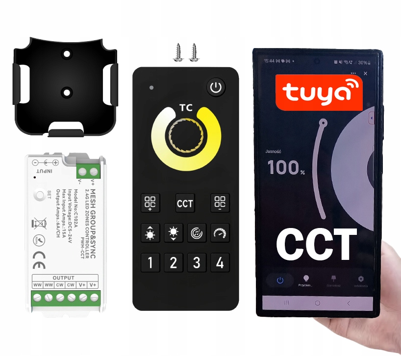 Komplet Dálkový Ovladač Bluetooth Led Ovladač pro Led pásky Cob Smd Cct Mono R-kzq-