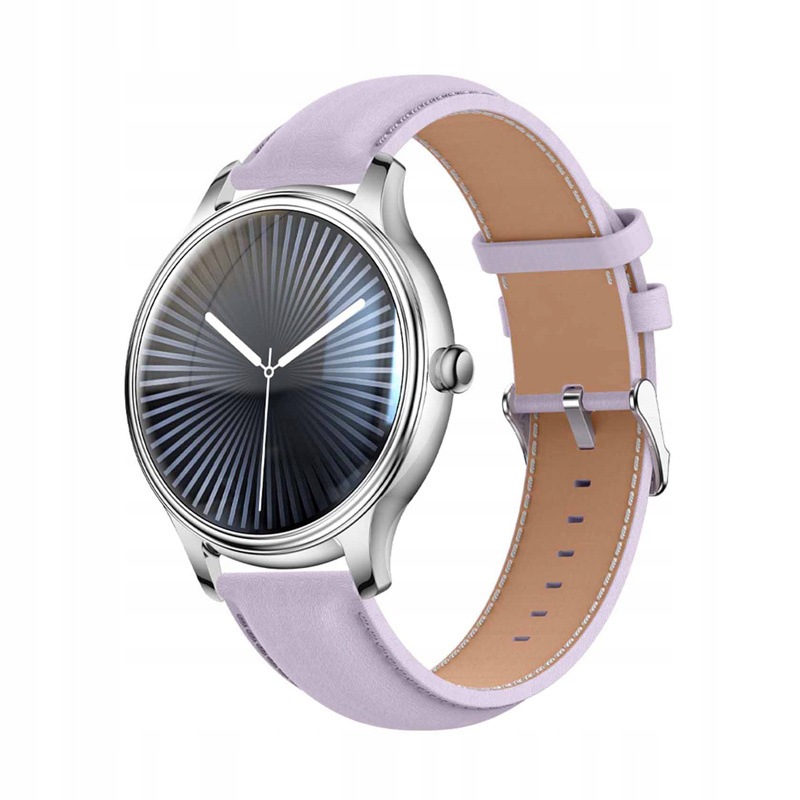 Smart Watch Colmi L28 (ezüst-lila lila bőr szíj)