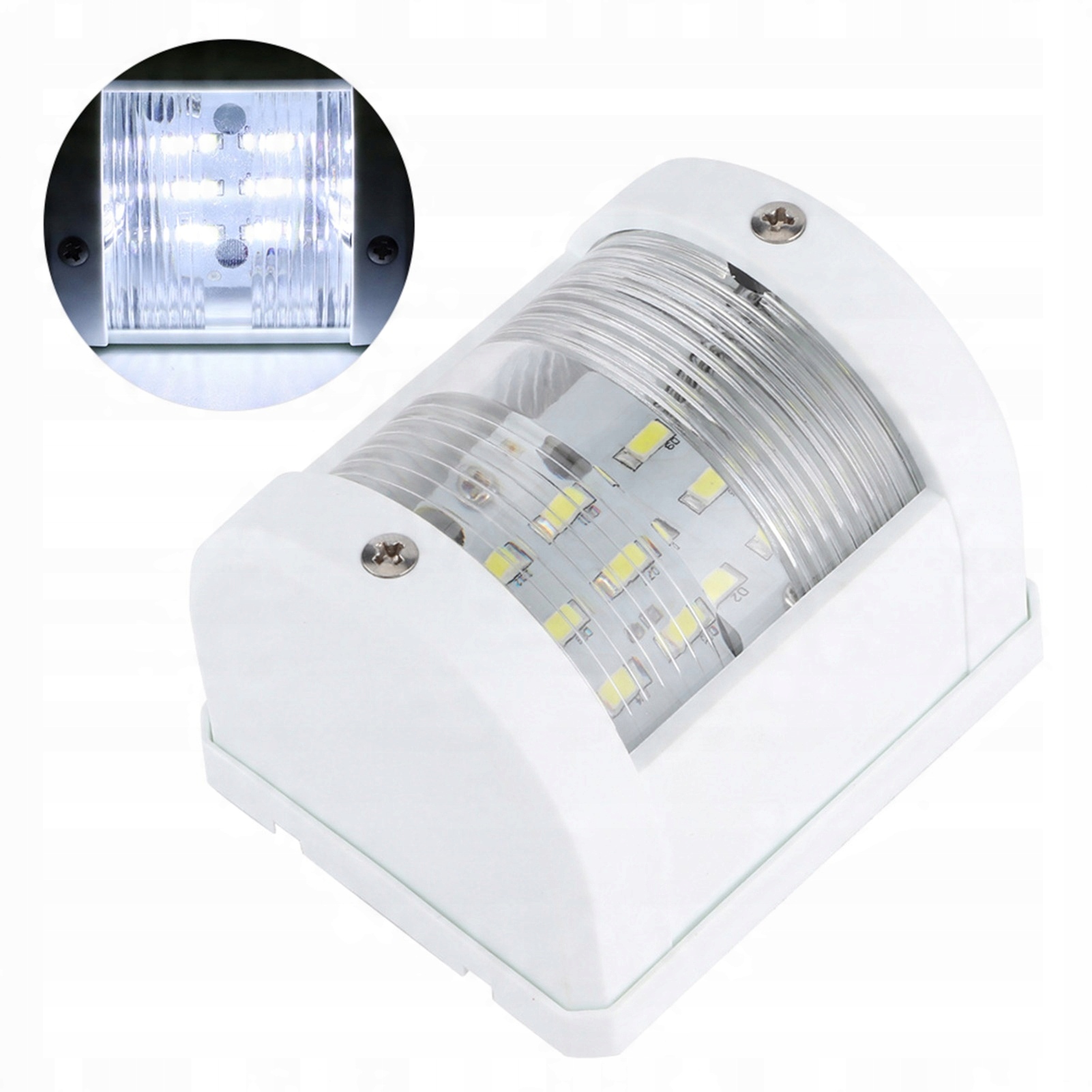 Lampa Led Kątowa 135 Stopni Zewnętrzna Jacht Kamper Przyczepa 12V/24V