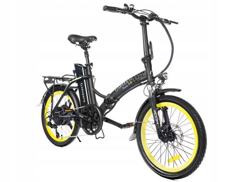 Rower elektryczny Argento Piuma-S Plus U16 20 cali Czarny