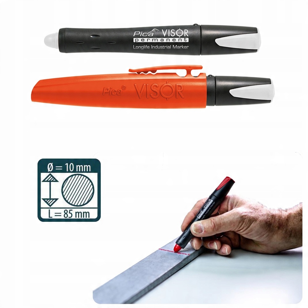 

Pica Visor Marker Woskowy Przemysłowy Biały