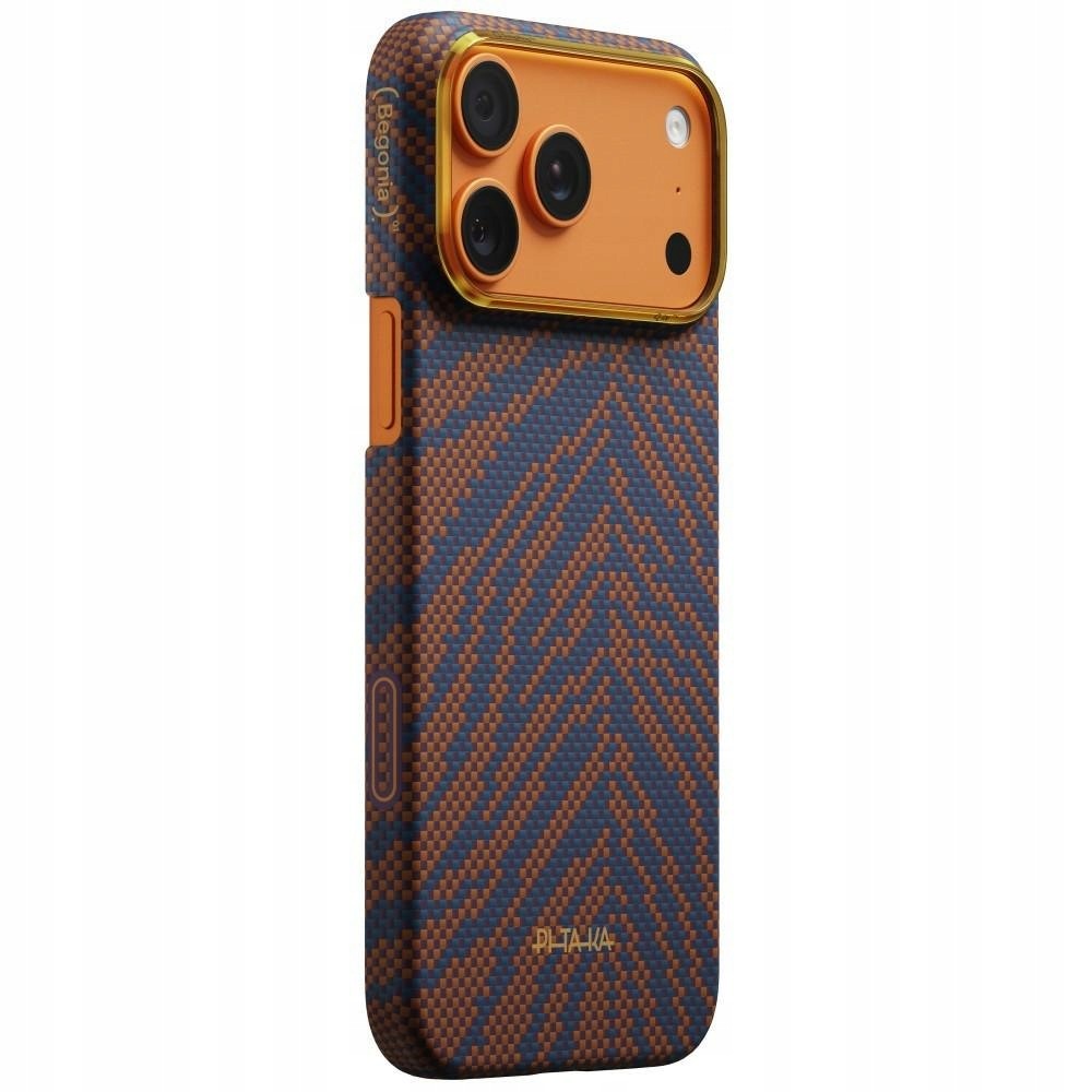 Etui Pitaka Edge Case Breath of Veins do iPhone 17 Pro burning orange