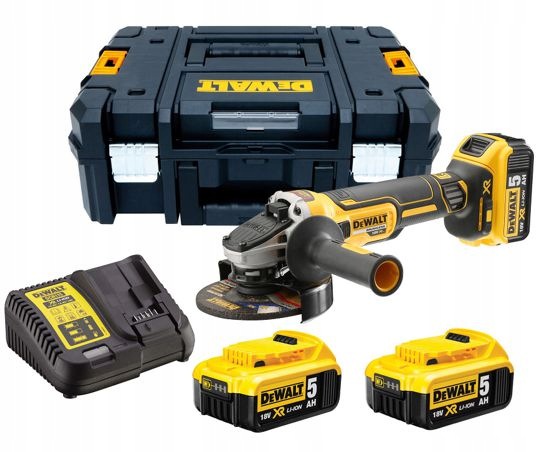 Akumulatorowa szlifierka kątowa 125mm 18V Xr DeWALT DCG405P3-QW 3x5,0Ah