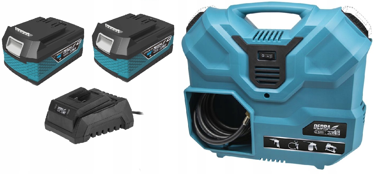Kompresor bezzbiornikowy 2x18V SAS+ DED7076V 2X4AH