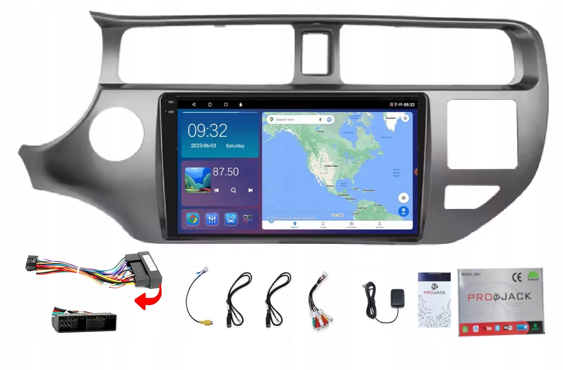 Gps Navigace Rádio Kia Rio 2011-2015 Carplay Android Auto Wifi 4GB 64GB