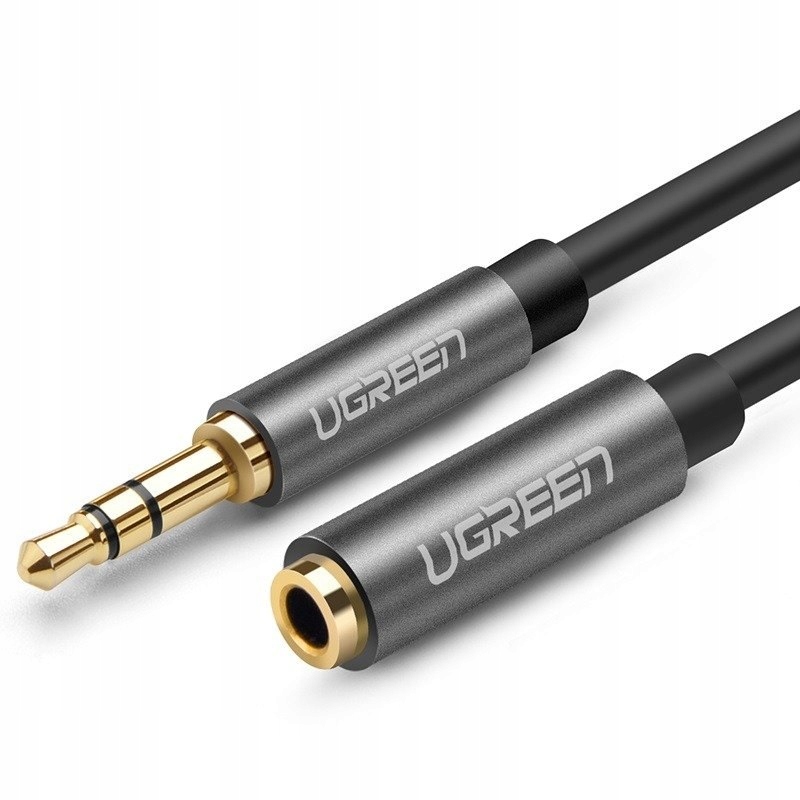 Przedłużacz audio Aux Ugreen AV118 kabel jack 3,5 mm, 1m (czarny)