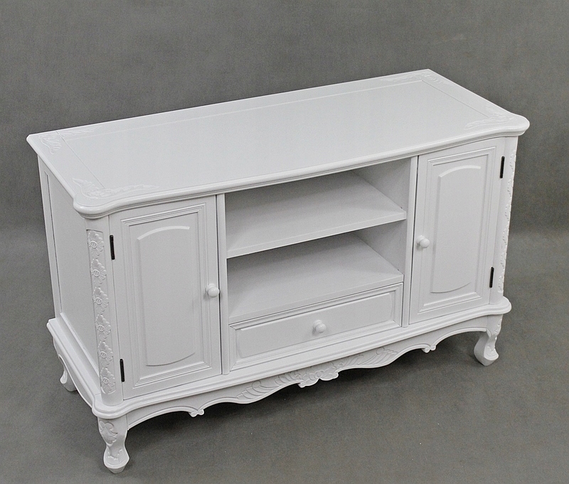 Nowa Szafka RTV Pod Telewizor Kolor Biały Głębokość mebla 43 cm