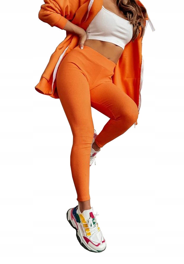 LEGGINSY PRĄŻKOWANE GETRY W PRĄŻKI SPODNIE RURKI S